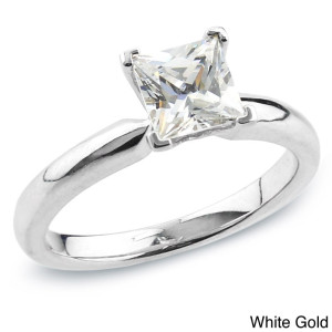 Certified Princess-Cut Diamond Solitaire Engagement Ring, 3/4ct TDW in Yaffie Gold