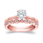 Vintage-inspired Wedding Ring Sets with Yaffie Gold & 3/4ct TDW Diamonds
