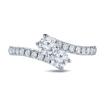 Gold Sparkle Two-Stone Diamond Engagement Ring (0.75ct)