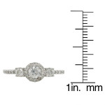 Experience timelessly elegant proposal with Yaffie Gold 3/4ct TDW Diamond Halo Ring