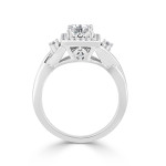 Shimmering Yaffie Gold Ring with 3/4ct TDW Round Diamond Halo for Your Engagement