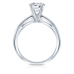 Round-cut Diamond Solitaire Engagement Ring by Yaffie Gold with 3/4ct TDW