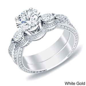 Certified Diamond Bridal Ring Set with Yaffie Gold and 4/5ct TDW