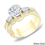 Certified Diamond Bridal Ring Set - Yaffie Gold, 4/5ct TDW