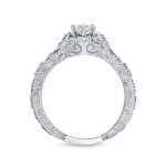 Golden Yaffie - A Marquise Diamond Halo Engagement Ring with a 4/5 Carat Total Diamond Weight