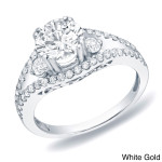 Certified Yaffie Gold 1.25 Carat TDW Engagement Diamond Ring