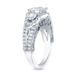 Vintage Inspired 2ct TDW Diamond Engagement Ring - Yaffie Gold Certified