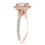 Certified Halo Diamond Engagement Ring - Yaffie Rose Gold, 1.5ct TW