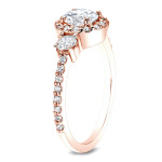 Rose Gold 3-Stone Diamond Engagement Ring - Yaffie Sparkle with 1 1/4ct TDW