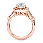 Yaffie Custom-Made Certified Black and White Diamond Ring in Rose Gold, 1.6 ct TDW