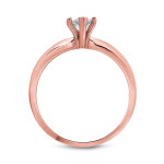 Sparkling Yaffie Engagement Ring with Marquise Cut 1/2ct TDW Diamond in Rose Gold