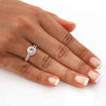 Sparkling Yaffie Rose Gold Bridal Set with 1 Carat Total Diamond Weight