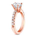 Engagement Ring with Stunning Rose Gold Band and 1 Carat Diamond Solitaire from Yaffie