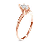 Elegant Yaffie Rose Gold Marquise Diamond Solitaire Engagement Ring with 2/5ct Total Diamond Weight