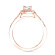 Yaffie Rose Gold Princess Diamond Bridal Ring Set – Pure Elegance