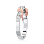 Engage with Elegance: 1/2ct TDW Yaffie Two-Tone Gold 2-Stone Diamond Ring