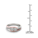 Yaffie Gold Ring with Round Cut 2-Stone Diamonds, 1/2ct Total Weight