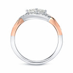 Yaffie Duo-Tone Gold 0.5ct Total Diamond Weight Double Round Engagement Ring