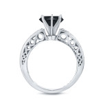 Yaffie Custom-Made Round Black Diamond Bridal Set in 1 1/2 ct. White Gold