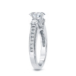 Three Sparkling Diamonds White Gold Engagement Ring by Yaffie, 1 1/2ct Total Weight