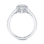 Yaffie Halo Marquise Diamond Ring in White Gold with 1 1/3ct Total Weight - Perfect for Engagement!