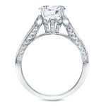 Ultimate elegance: Certified 1 1/4ct Round Diamond Bridal Ring in Yaffie White Gold