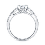 Split Shank Round White Gold Ring with 1 1/4ct TDW by Yaffie - Perfect for Engagements!