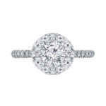 Sparkling Yaffie Engagement Ring with 1.16ct TDW Diamond Cluster