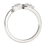 Sparkling Yaffie 2-Stone Round Cut Diamond Halo Ring in White Gold, 1/2ct Total Diamond Weight
