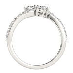 Double the Sparkle: Yaffie White Gold Ring with 1/2ct TDW of Round Cut Diamonds