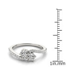 2-Stone Round Cut Diamond Ring in Yaffie White Gold with 1/2ct TDW