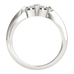 Dual Sparkle White Gold 1/4ct TDW Round Cut Diamond Ring