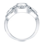 1.50ct TDW Yaffie White Gold Engagement Ring with Round Bezel Diamond