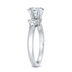 Sparkling Yaffie 1ct TDW White Gold 3-Stone Diamond Ring for Engagement