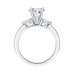 White Gold 1ct TDW 3-Stone Diamond Engagement Ring by Yaffie