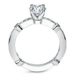 Certified 1ct TDW Diamond Bridal Ring Set with Yaffie White Gold Round Stones.