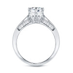 Certified Round Diamond Engagement Ring - Yaffie White Gold with 1ct TDW