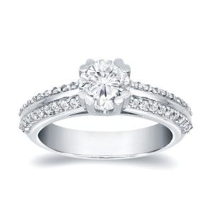 1ct TDW Yaffie White Gold Ring with Stunning Round Solitaire Diamond