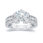 2.75ct TDW Round Diamond Engagement Ring in Yaffie White Gold