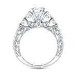 Certified Round Diamond Engagement Ring - Yaffie White Gold, 2ct TDW