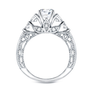 White Gold 2ct TDW Certified Round Diamond Engagement Ring - Custom Made By Yaffie™