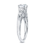 Certified Round Diamond Engagement Ring - Yaffie White Gold, 2ct TDW