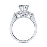 Certified Round-cut Diamond Bridal Ring Set with 2ct TDW, in Elegant Yaffie White Gold