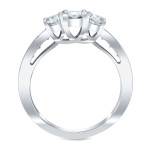 White Gold Cushion-Cut Diamond Ring with 2ct TDW, by Yaffie