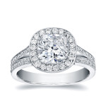 Stunning 2ct TDW Cushion-cut Diamond Ring in Yaffie White Gold