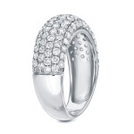 Multi-Row Pave Ring with 2ct TDW Round Cut White Gold Diamonds by Yaffie