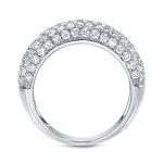 Multi-Row Pave Ring with 2ct TDW Round Cut White Gold Diamonds by Yaffie