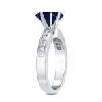 Blue Sapphire & Diamond Ring - Yaffie White Gold, 3/4ct & 1/2ct TDW