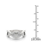 Infinity White Gold Diamond Engagement Ring with 2 Stones - 3/4ct TDW by Yaffie