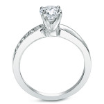 Certified Round-cut Diamond Bridal Ring Set - Yaffie White Gold, 3/4ct TDW.